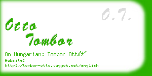 otto tombor business card